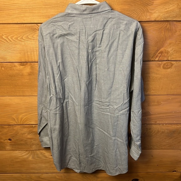 Ralph Lauren Mens Gray checkered Long Sleeve Button Up Shirt 16 1/2 32/33 Cotton - Picture 7 of 8